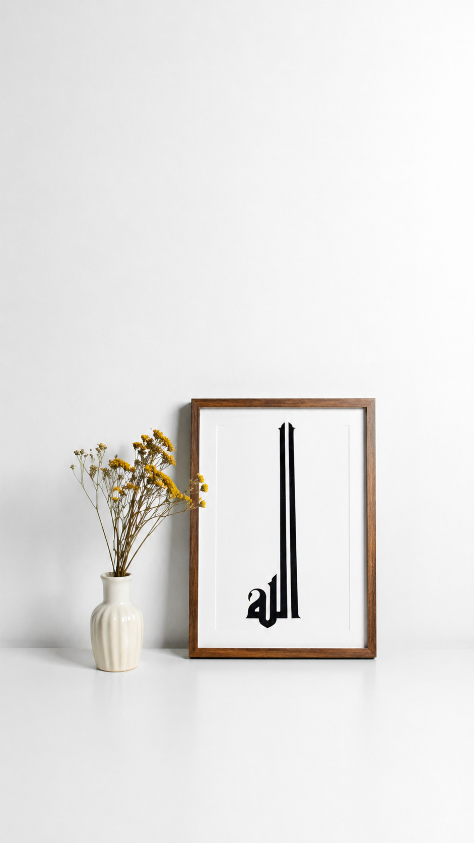 Hand Drawn Muslim Calligraphy Art on Cartridge Paper “Allah” - No Frame (Size: A4 & A3)
