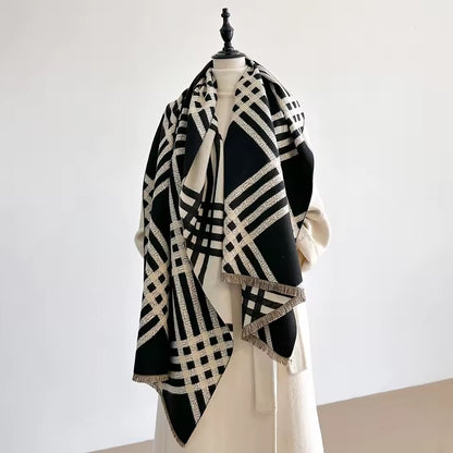 Cashmere Scarf for Women - Double Sided Print