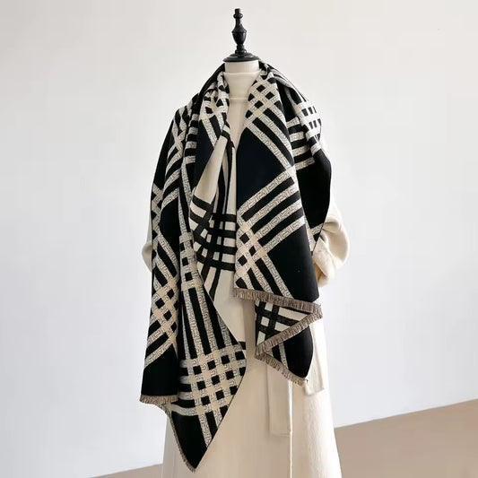 Cashmere Scarf for Women - Double Sided Print