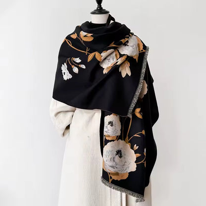 Cashmere Scarf for Women - Double Sided Print