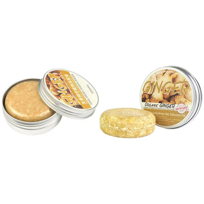 Organic Ginger Cold Pressed Shampoo Soap Without Silicone, Cleanses the Scalp, Nourishes Hair & Controls Oil