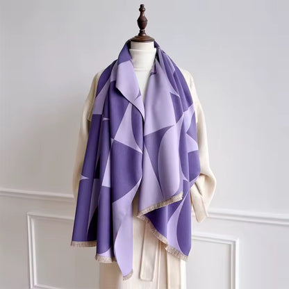 Cashmere Scarf for Women - Double Sided Print