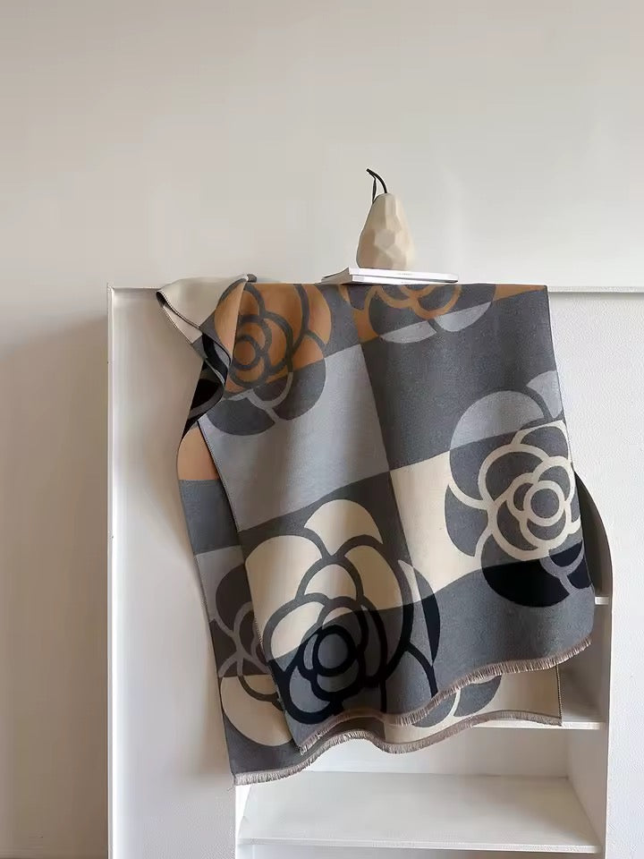 Cashmere Scarf for Women - Double Sided Print