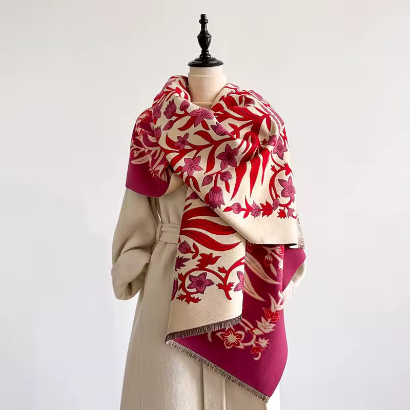 Cashmere Scarf for Women - Double Sided Print