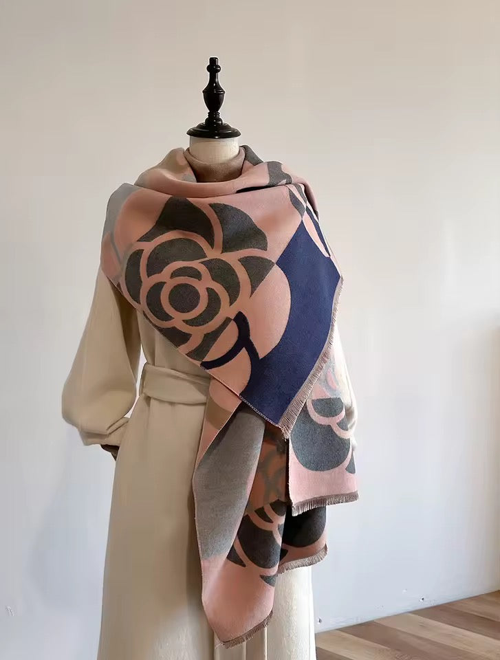 Cashmere Scarf for Women - Double Sided Print