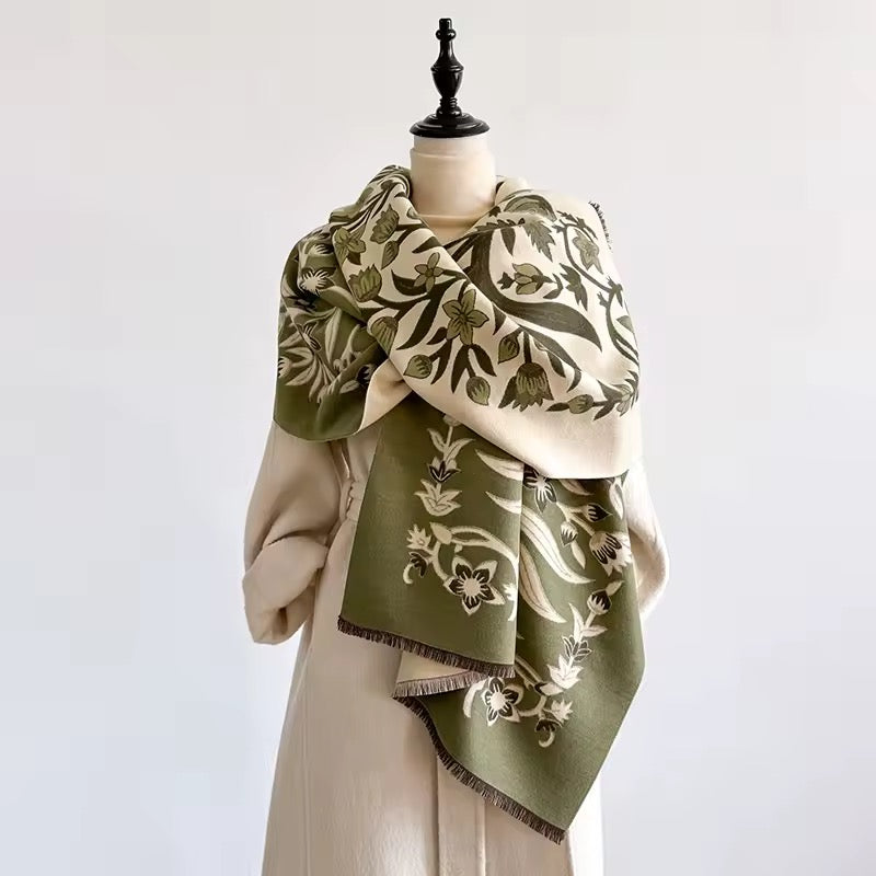 Cashmere Scarf for Women - Double Sided Print