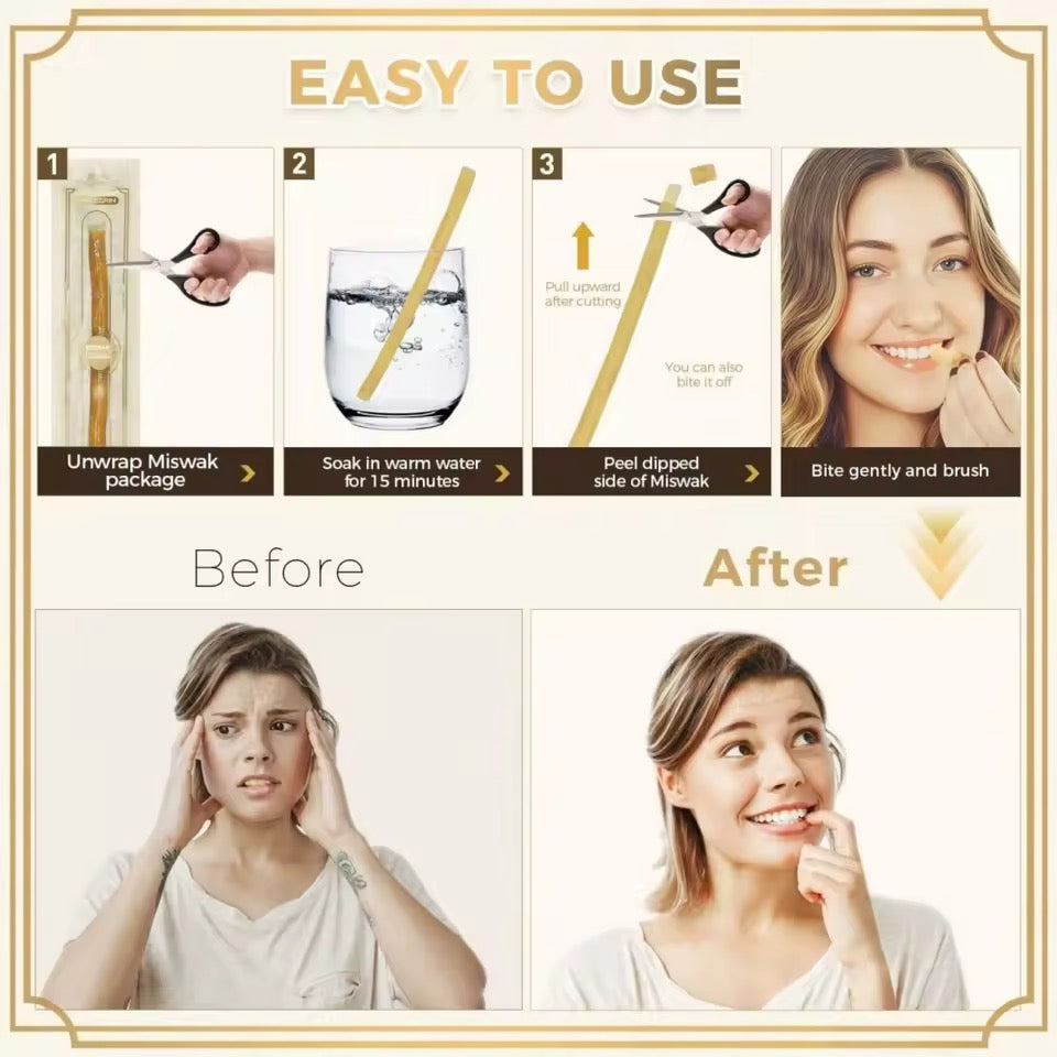 16 Pack Miswak Sticks Organic Oral Care