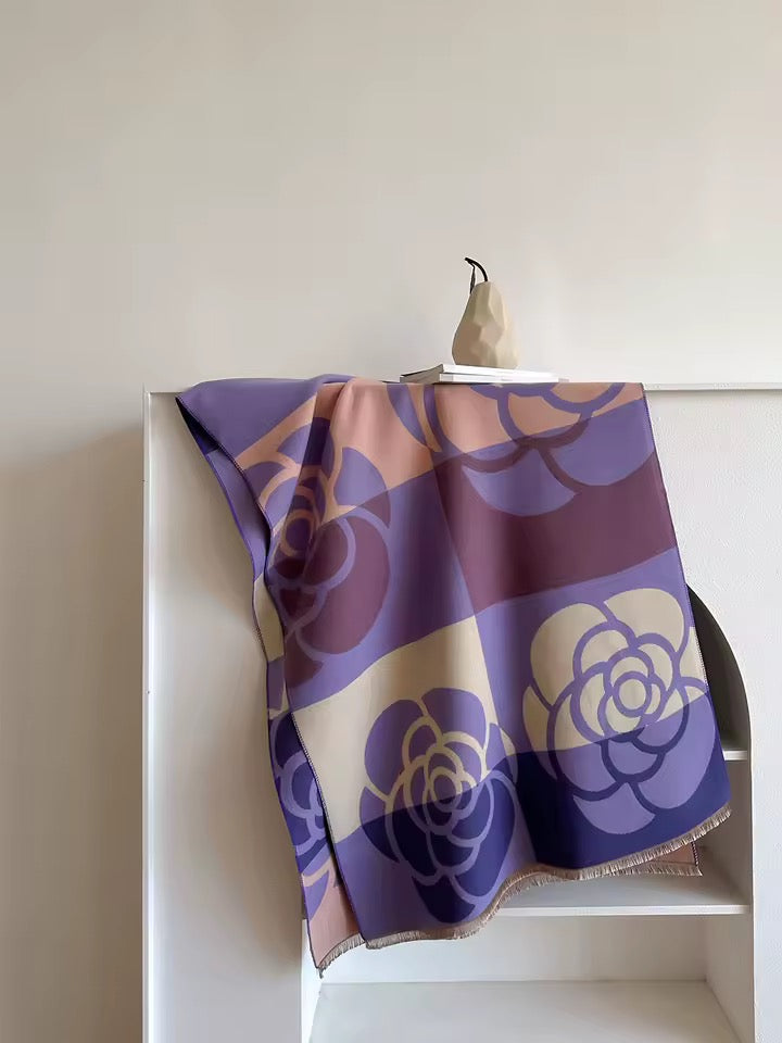 Cashmere Scarf for Women - Double Sided Print
