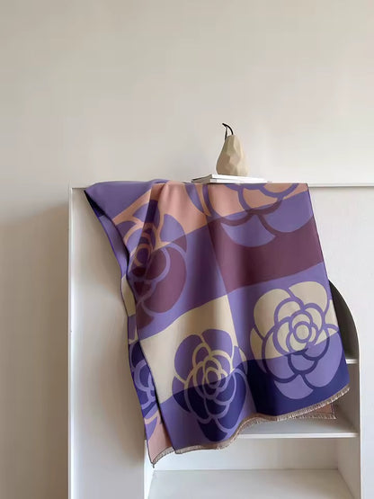 Cashmere Scarf for Women - Double Sided Print