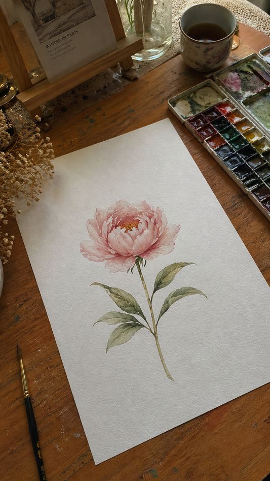 Limited Edition PRINT of my Original Floral Watercolour Painting on Cartridge Paper - No Frame (Size: A4 & A3)