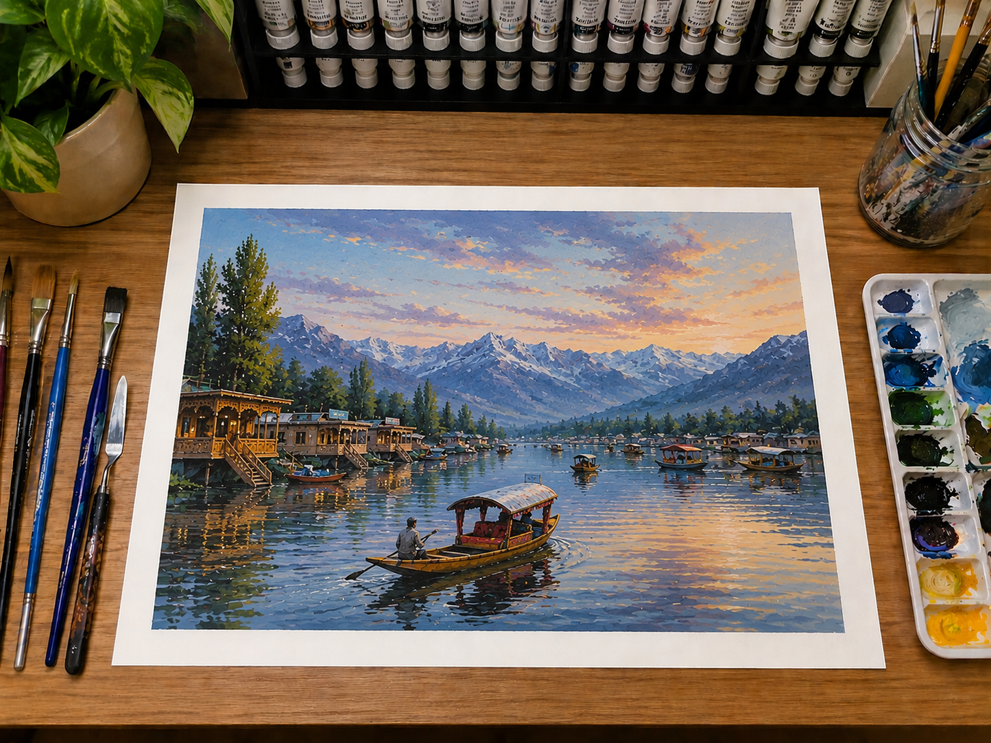 Limited Edition PRINT of my Original Acrylic Landscape on Cartridge Paper - No Frame (Size: A4 & A3)