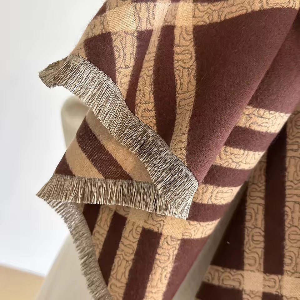Cashmere Scarf for Women - Double Sided Print