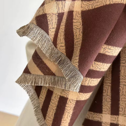 Cashmere Scarf for Women - Double Sided Print