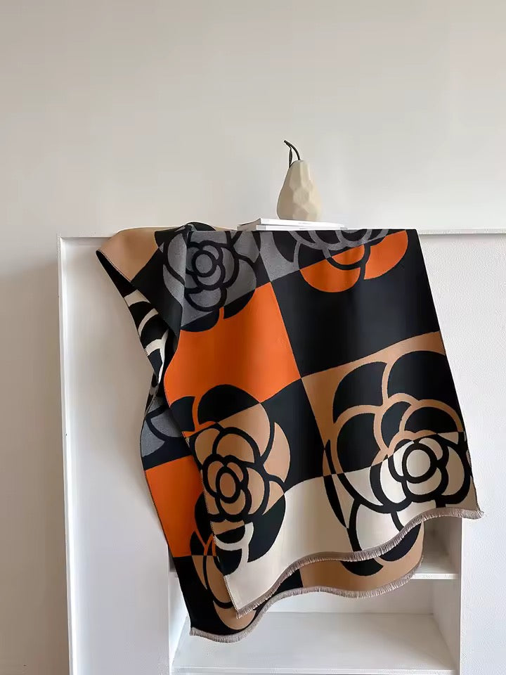 Cashmere Scarf for Women - Double Sided Print