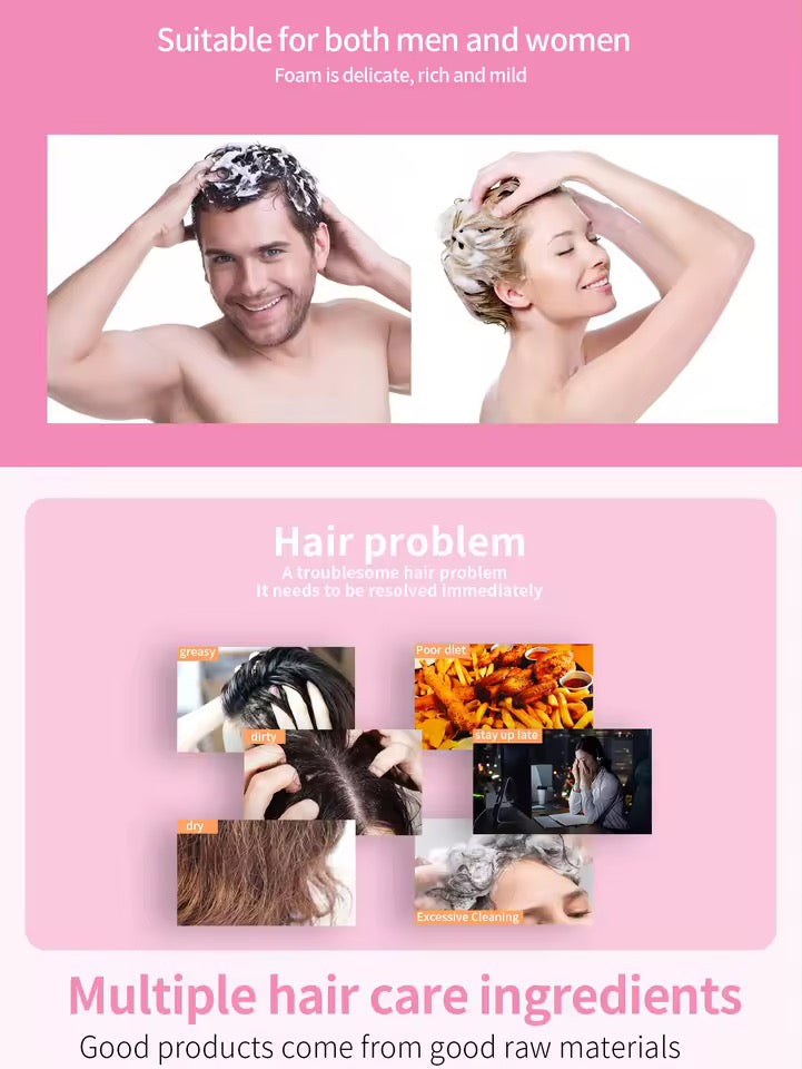 Organic Rose Shampoo Soap Without Silicone, Cleanses the Scalp, Nourishes Hair & Controls Oil