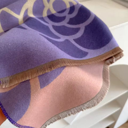 Cashmere Scarf for Women - Double Sided Print