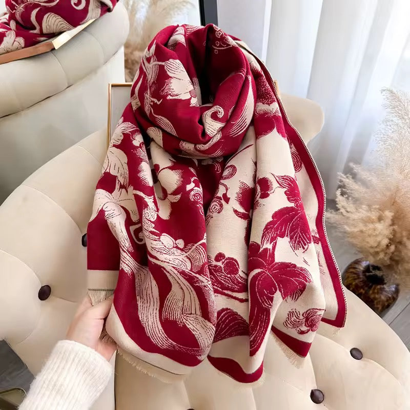 Cashmere Scarf for Women - Double Sided Print