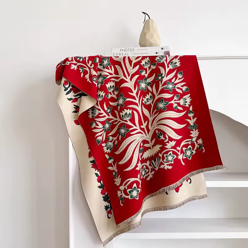 Cashmere Scarf for Women - Double Sided Print