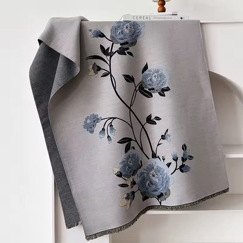 Cashmere Scarf for Women - Double Sided Print
