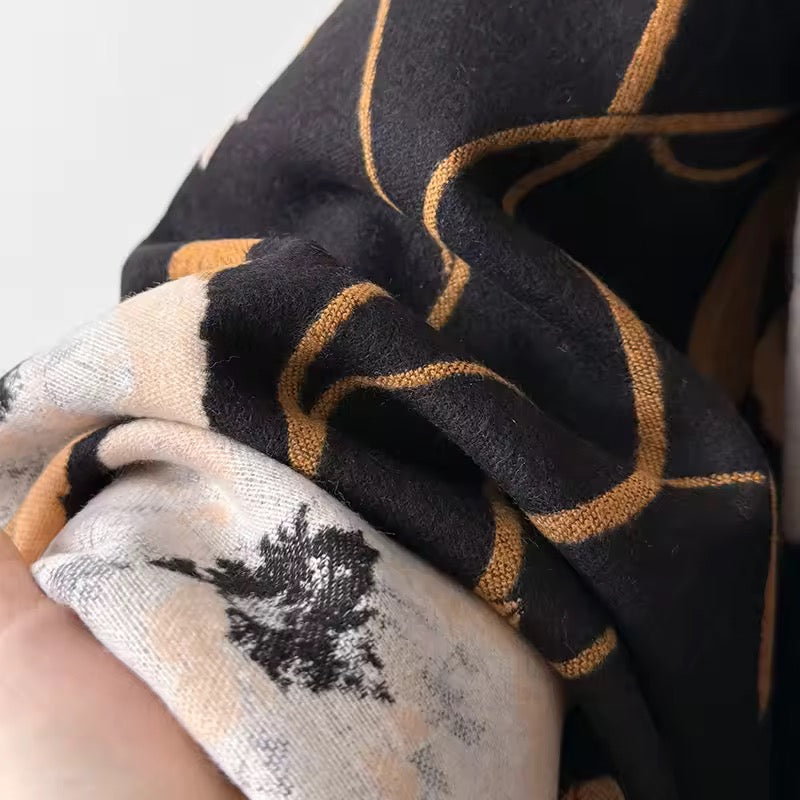 Cashmere Scarf for Women - Double Sided Print