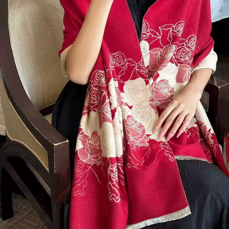 Cashmere Scarf for Women - Double Sided Print