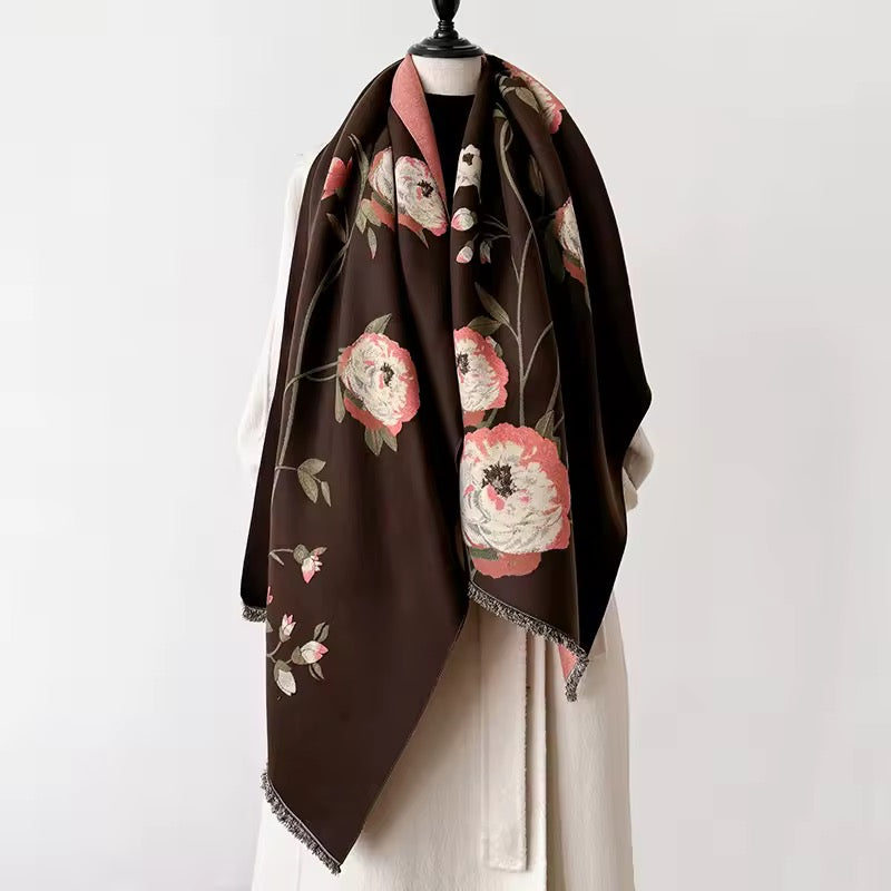 Cashmere Scarf for Women - Double Sided Print