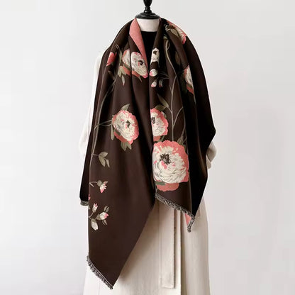 Cashmere Scarf for Women - Double Sided Print