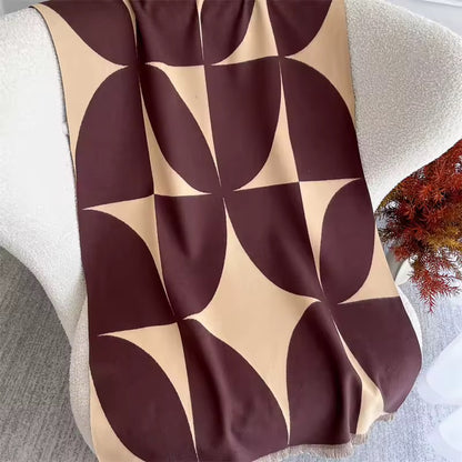 Cashmere Scarf for Women - Double Sided Print