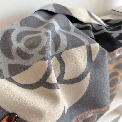 Cashmere Scarf for Women - Double Sided Print