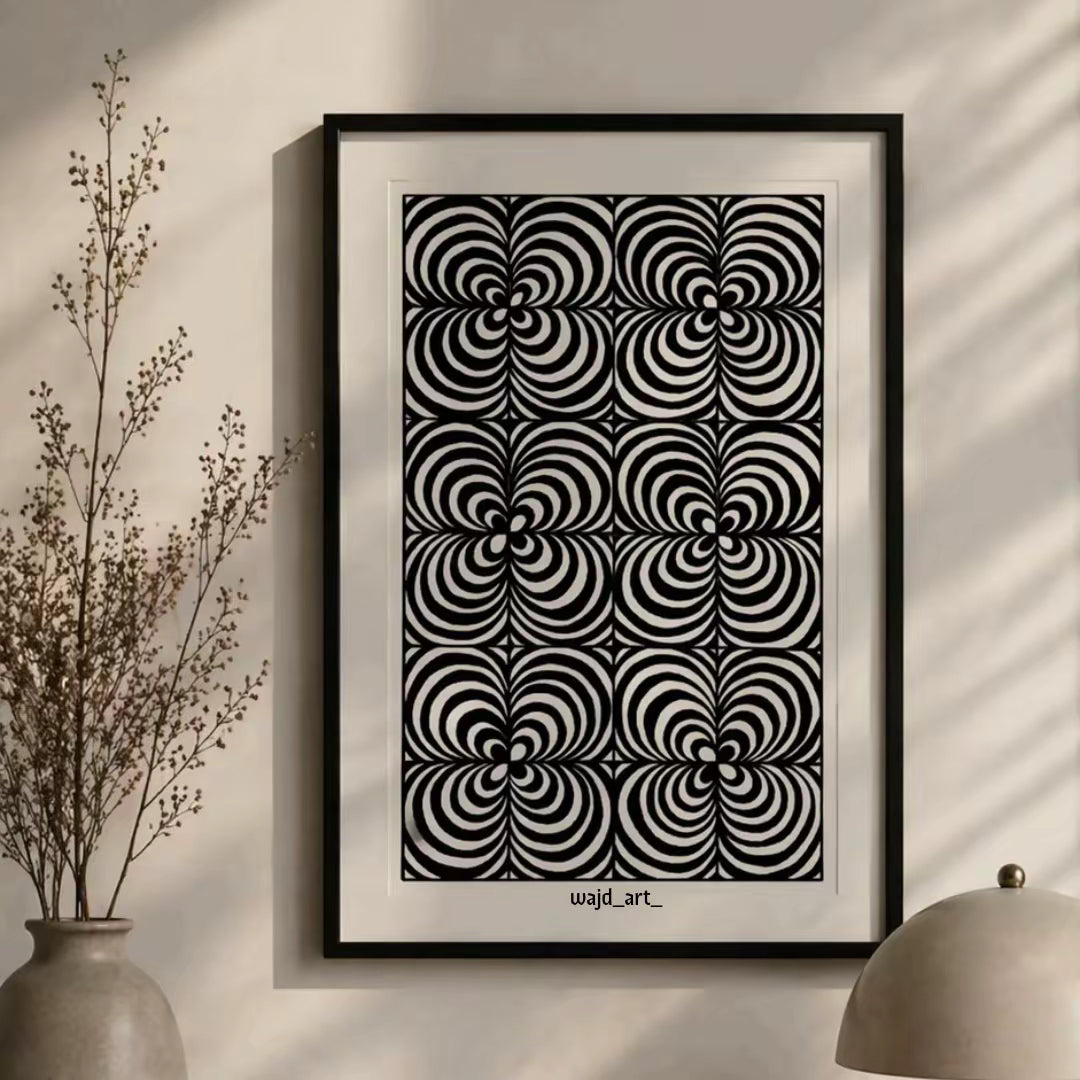 Hand Drawn Geometrical Doodling Art on Cartridge Paper- No Frame (Size A4 & A3)