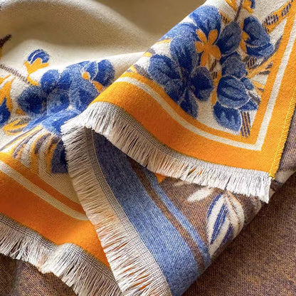 Cashmere Scarf for Women - Double Sided Print