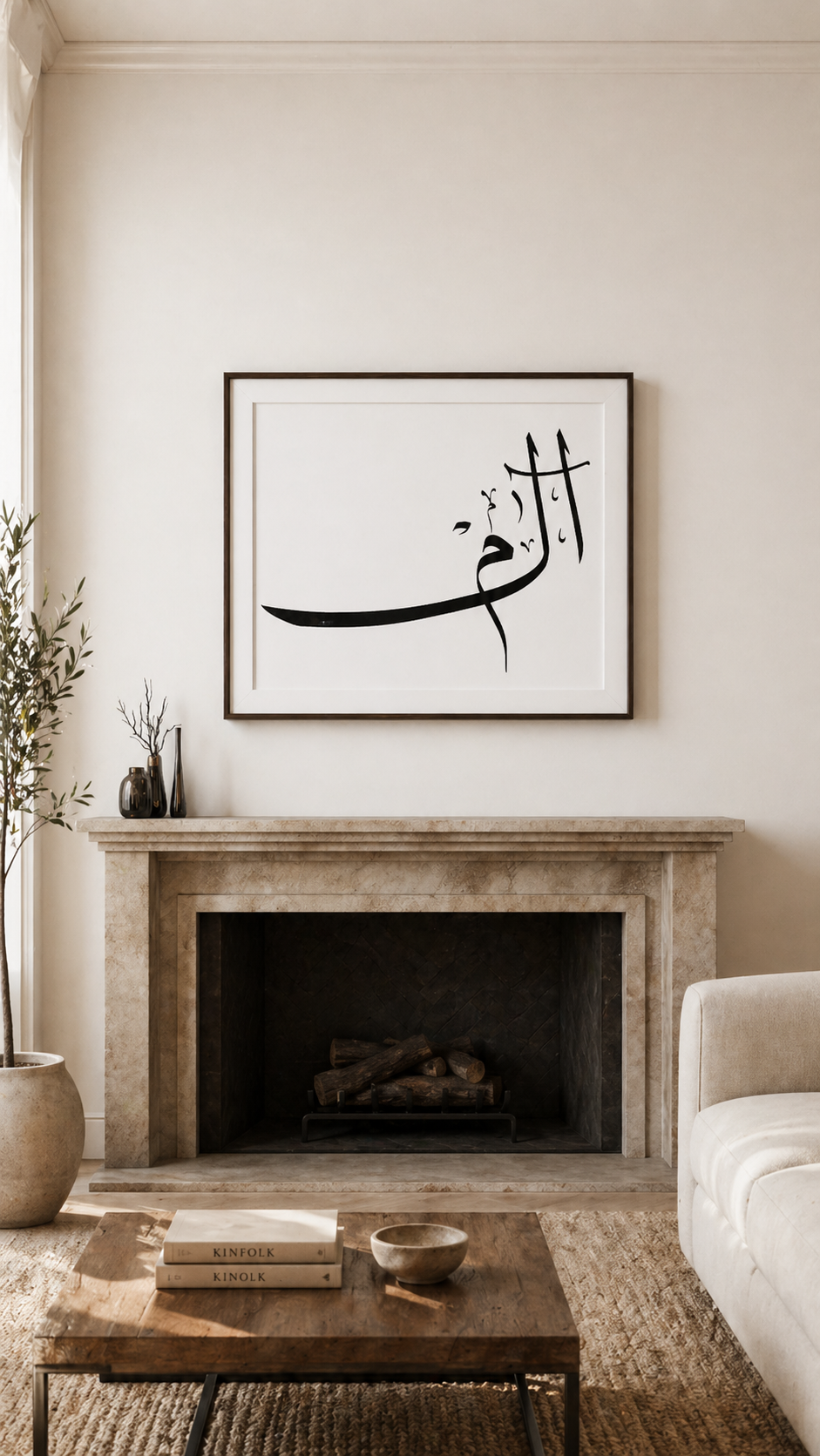 Hand Drawn Muslim Calligraphy Art on Cartridge Paper “Alif Laam Meem” - No Frame (Size: A4 & A3)