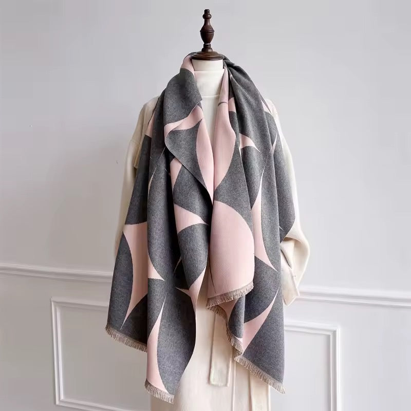 Cashmere Scarf for Women - Double Sided Print