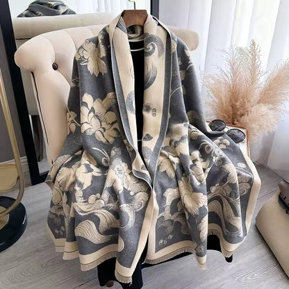 Cashmere Scarf for Women - Double Sided Print
