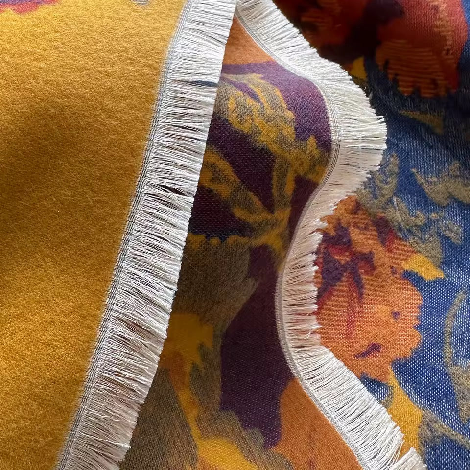 Cashmere Scarf for Women - Double Sided Print