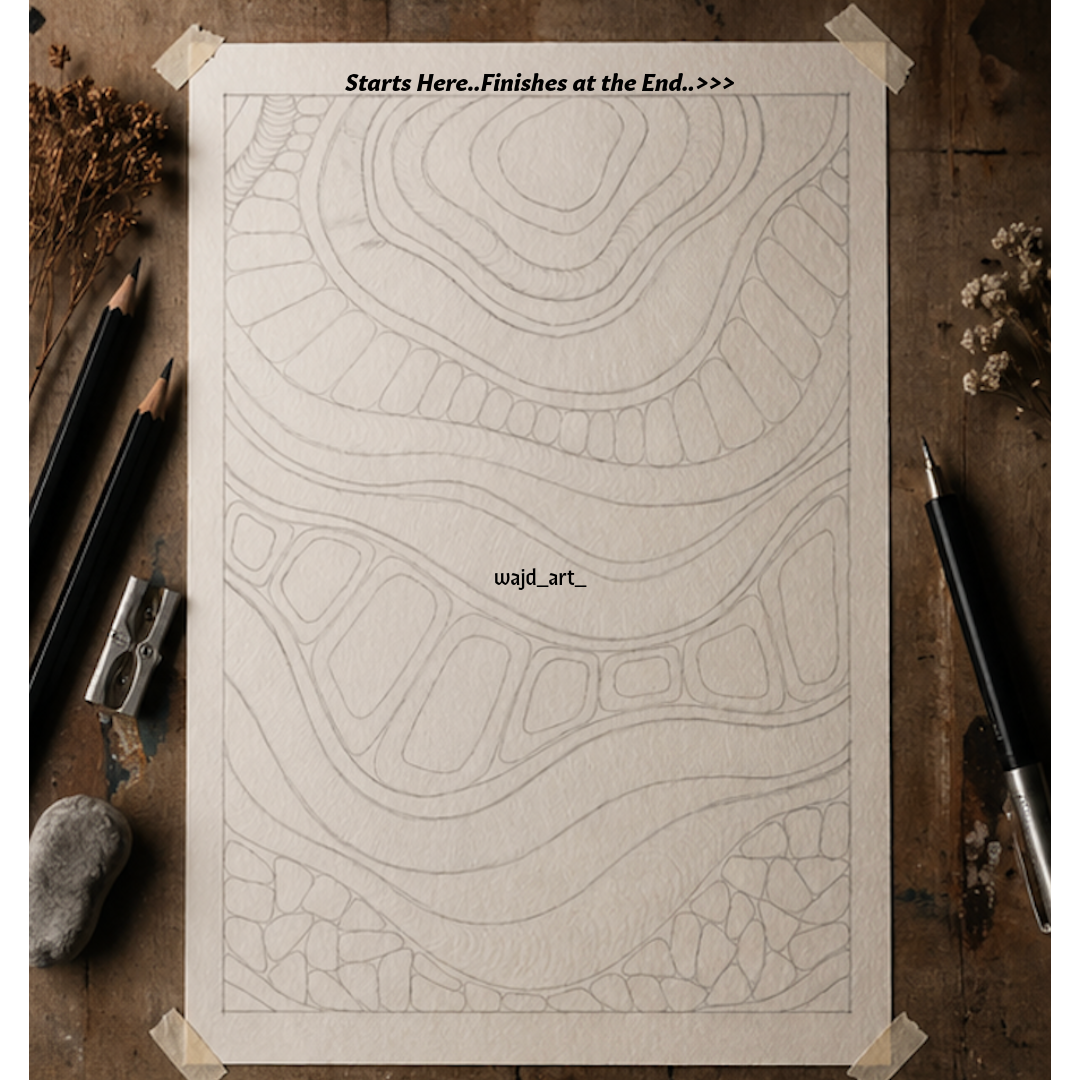Hand Drawn Doodle Art on Cartridge Paper- No Frame (Size A4 & A3)