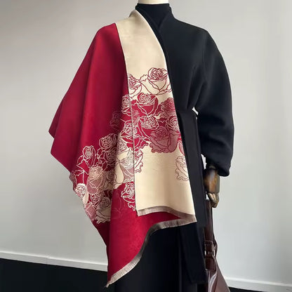 Cashmere Scarf for Women - Double Sided Print