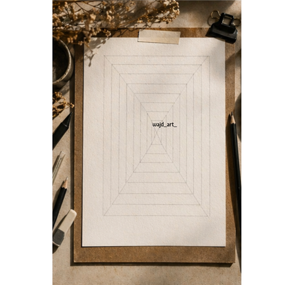Hand Drawn Geometrical Doodling Art on Cartridge Paper- No Frame (Size A4 & A3)