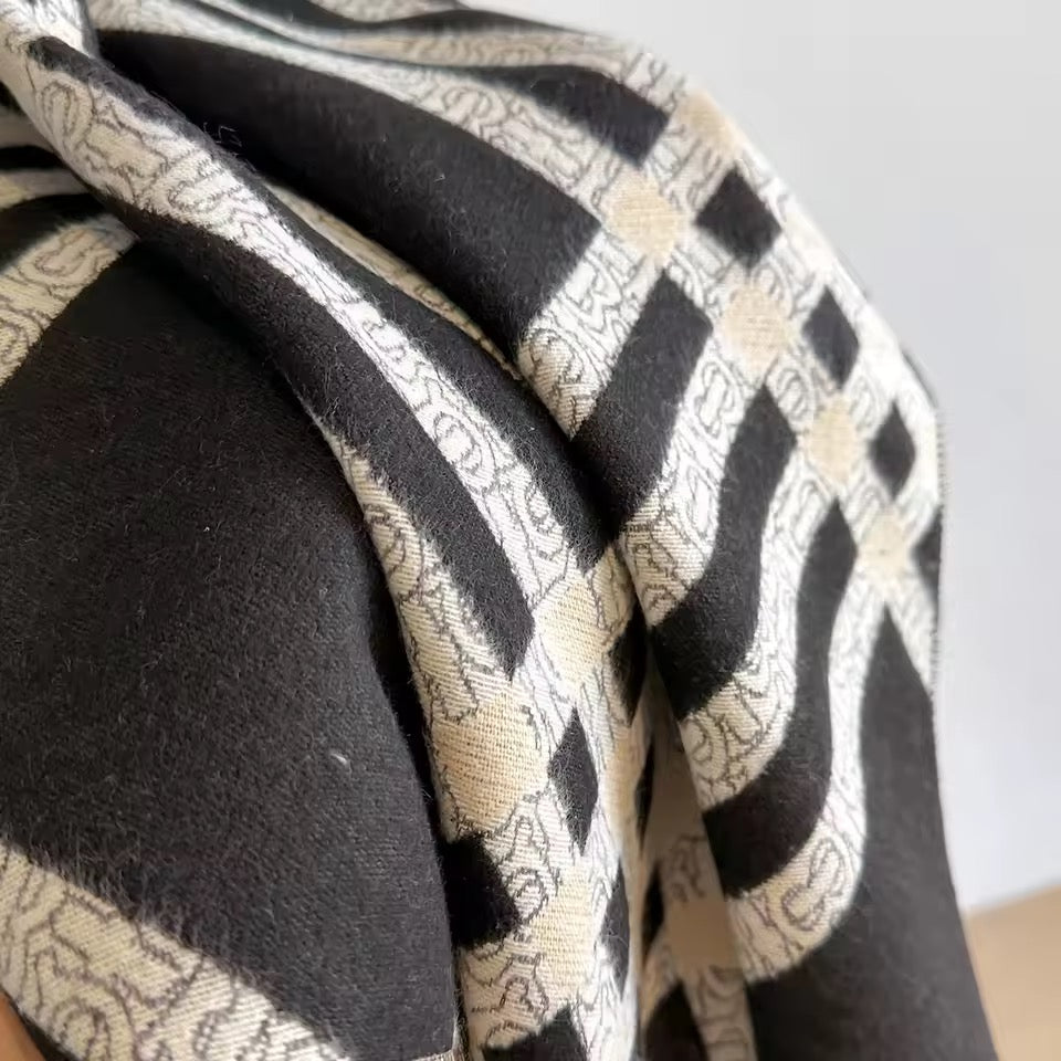 Cashmere Scarf for Women - Double Sided Print