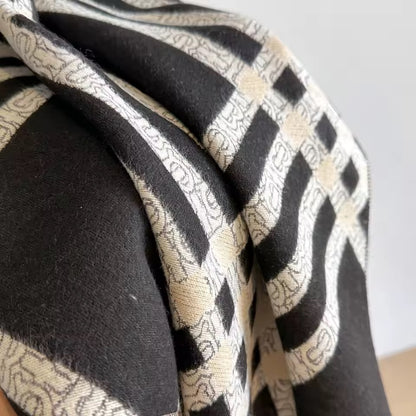 Cashmere Scarf for Women - Double Sided Print