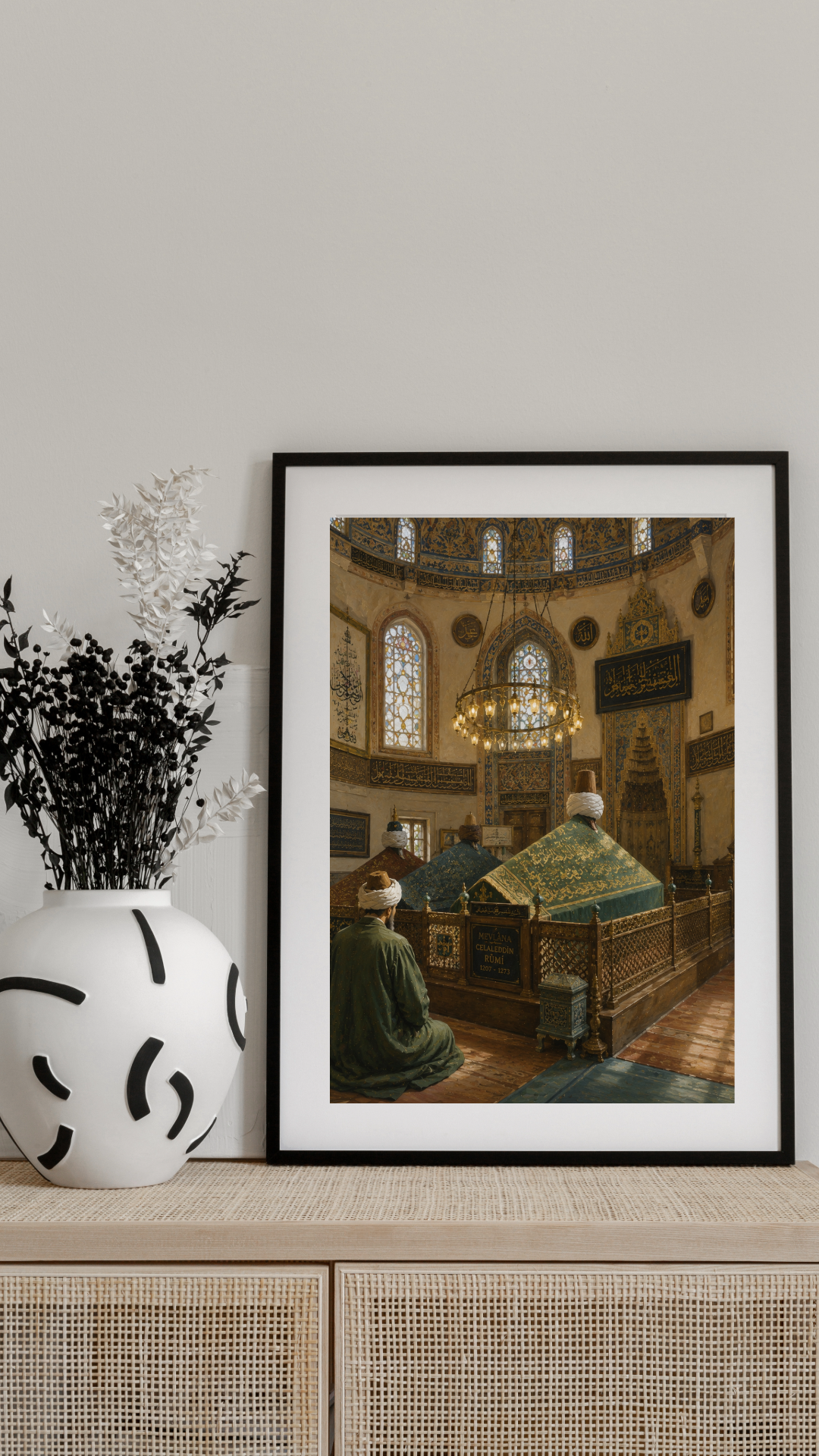 Limited Edition PRINT of my Original Acrylic Painting of Mevlana Rumi Tomb, Konya, Turkey - Muslim Painting on Cartridge Paper - No Frame (Size: A4 & A3)