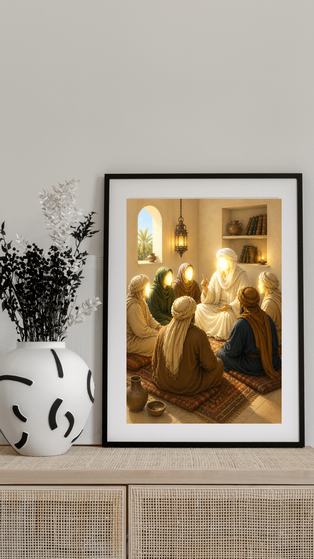 Limited Edition PRINT of my Original Oil Painting of Early Followers of Prophet Muhammad Muslim Painting on Cartridge Paper - No Frame (Size: A4 & A3)