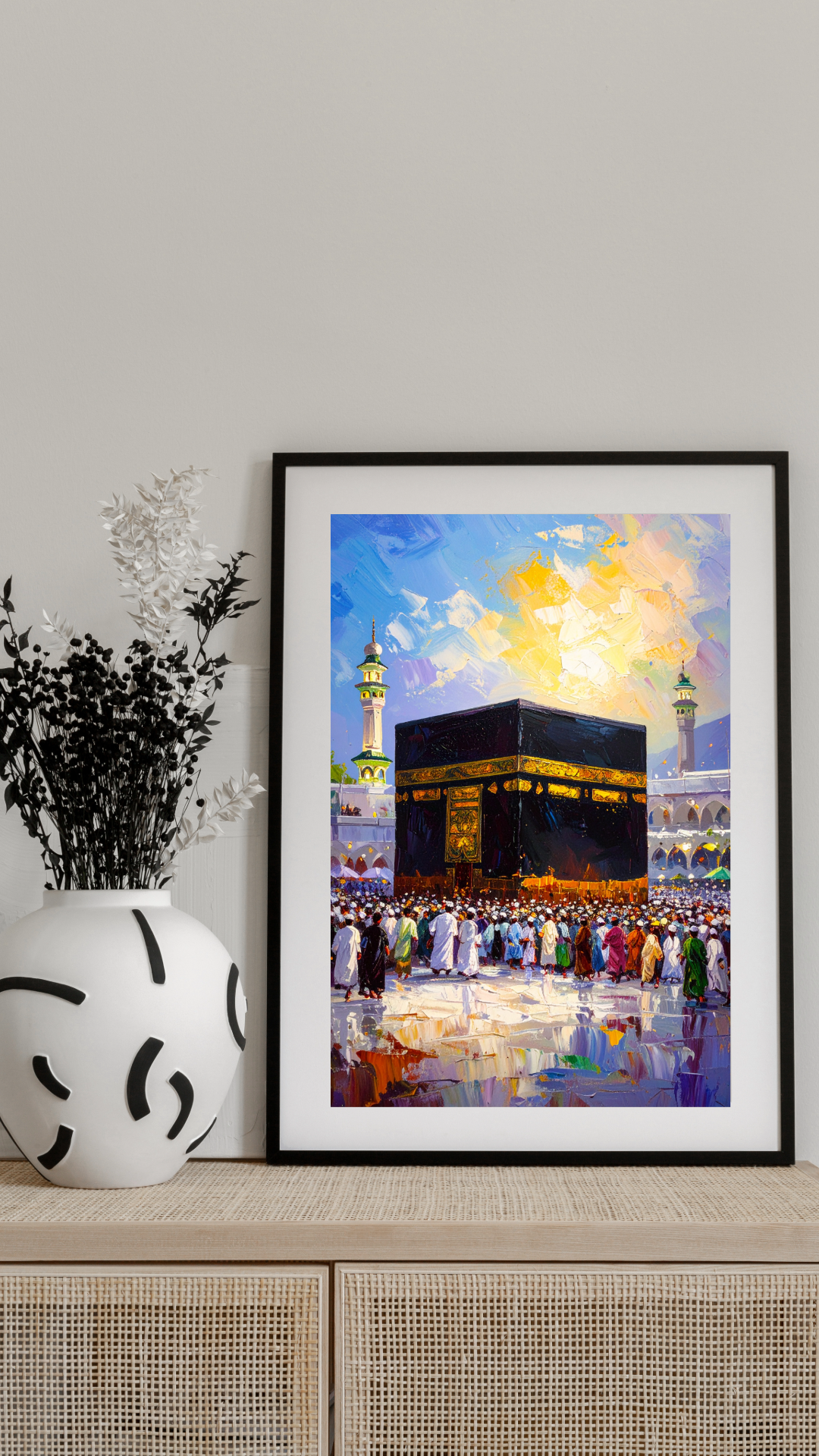 Limited Edition PRINT of my Original Kaaba, Saudi Arabia, Muslim Acrylic Painting on Cartridge Paper - No Frame (Size: A4 & A3)