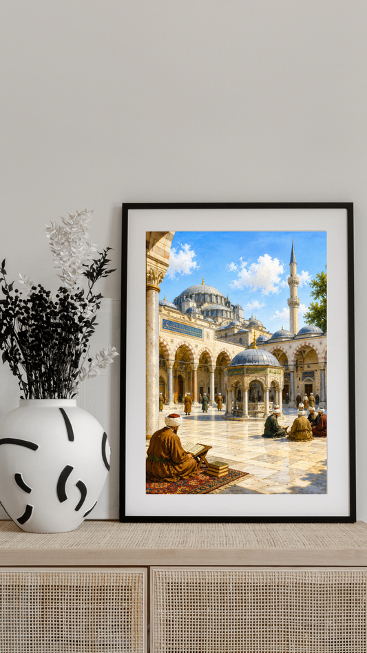 Limited Edition PRINT of my Original Acrylic Painting Ancient Turkey - Muslim Painting on Cartridge Paper - No Frame (Size: A4 & A3)