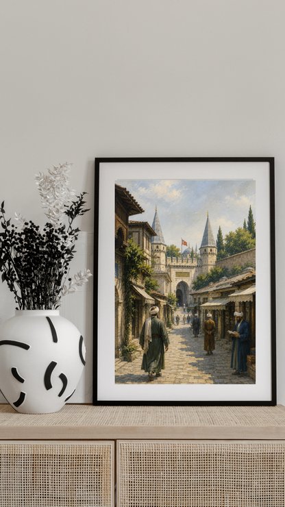 Limited Edition PRINT of my Original Acrylic Painting of Ancient Topkapi Palace, Turkey - Muslim Painting on Cartridge Paper - No Frame (Size: A4 & A3)