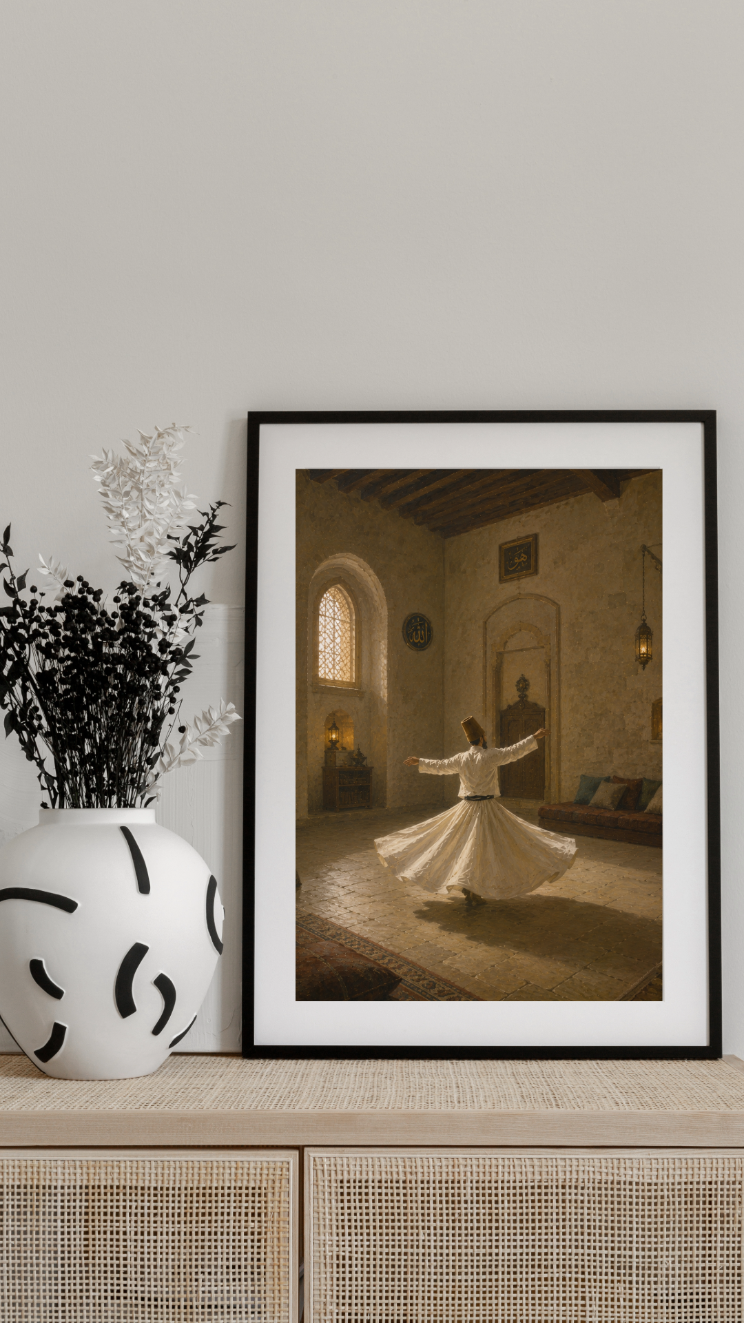 Limited Edition PRINT of my Original Mystical Muslim Ancient Sufi Whirling on Cartridge Paper - No Frame (Size: A4 & A3)