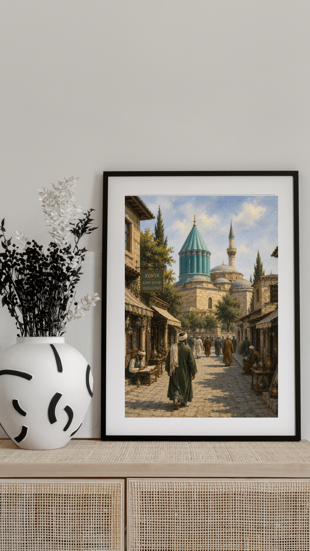 Limited Edition PRINT of my Original Acrylic Painting of Mevlana Rumi Tomb, Konya, Turkey - Muslim Painting on Cartridge Paper - No Frame (Size: A4 & A3)
