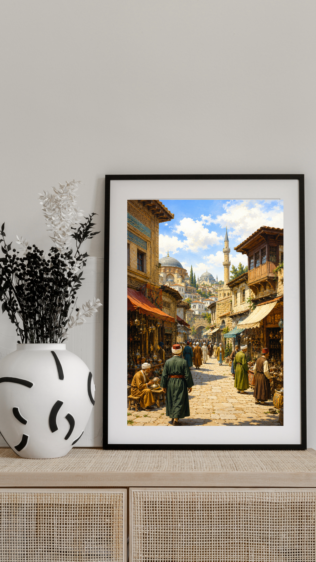 Limited Edition PRINT of my Original Acrylic Painting Ancient Turkey - Muslim Painting on Cartridge Paper - No Frame (Size: A4 & A3)