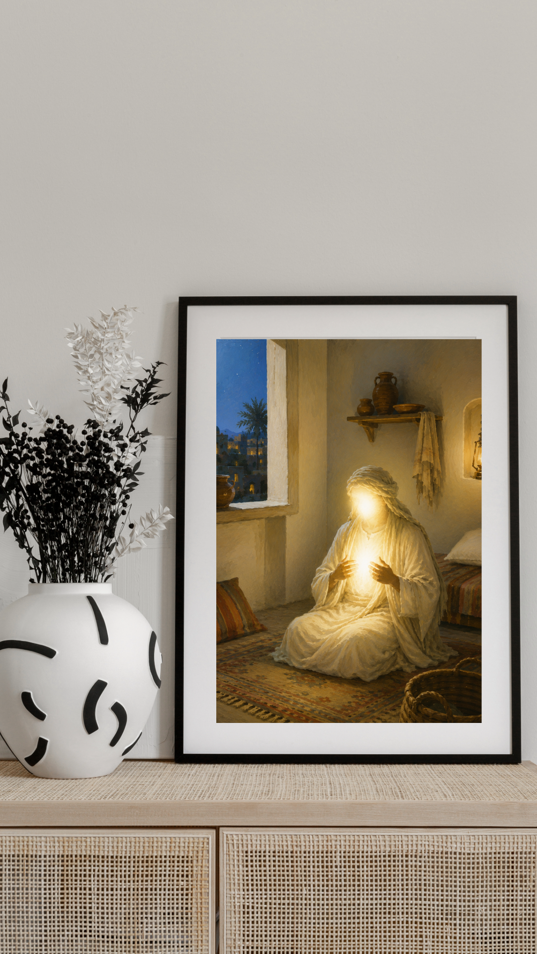 Limited Edition PRINT of my Original Oil Painting of The opening of the chest of Prophet Muhammad Muslim Painting on Cartridge Paper - No Frame (Size: A4 & A3)