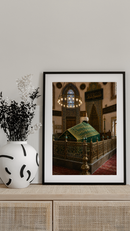 Limited Edition PRINT of my Original Acrylic Painting of Mevlana Rumi Tomb, Konya, Turkey - Muslim Painting on Cartridge Paper - No Frame (Size: A4 & A3)